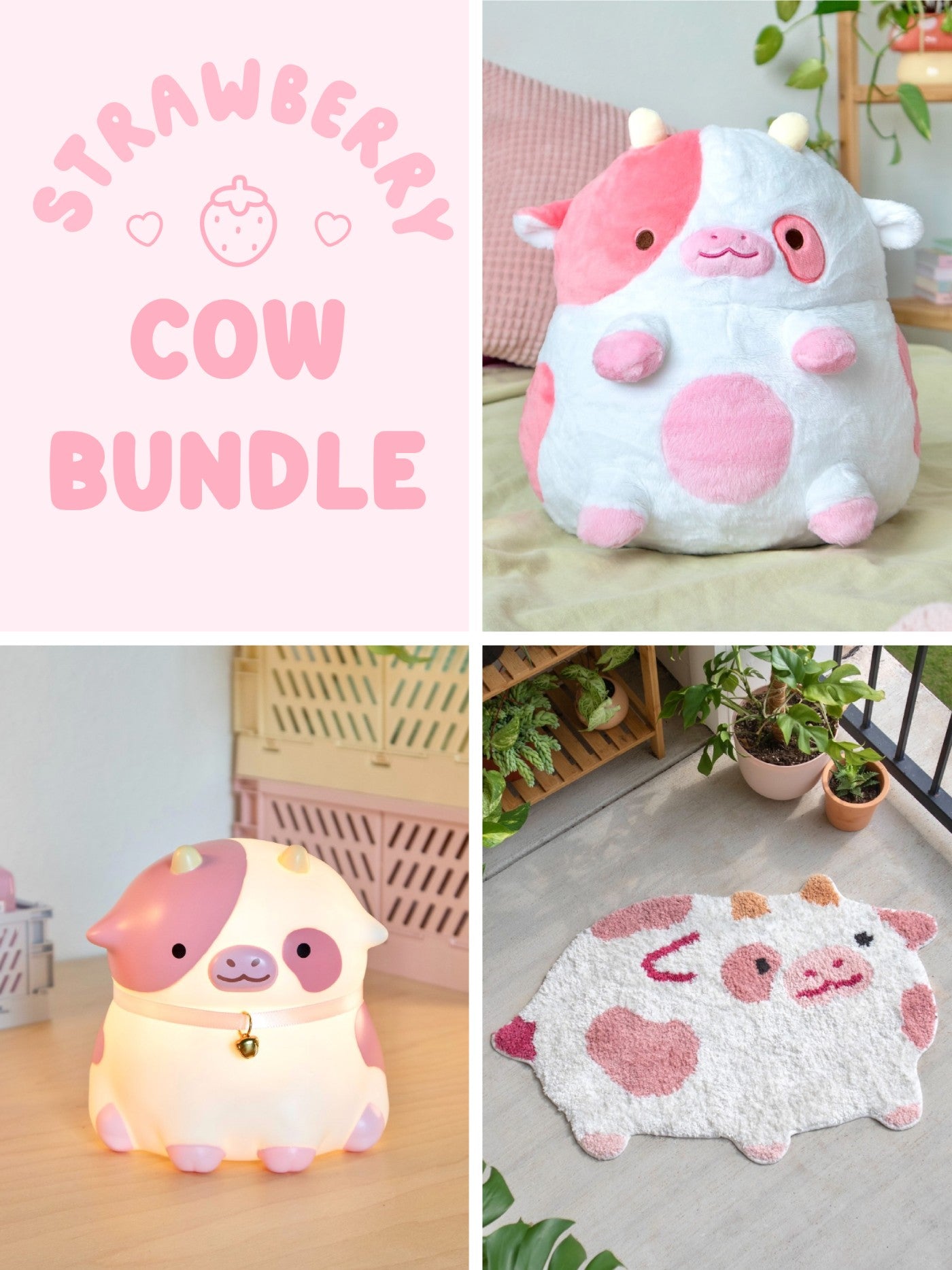 Strawberry Cow Cute Cow Pink Cow Pet by Levi Trinity