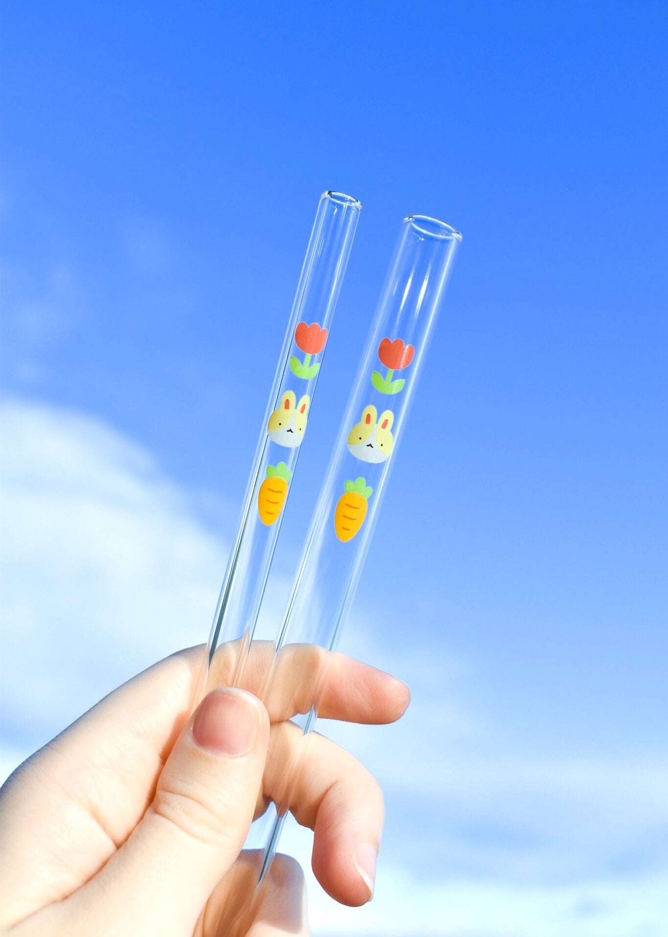 Bunny Glass Straw - Shopzoki