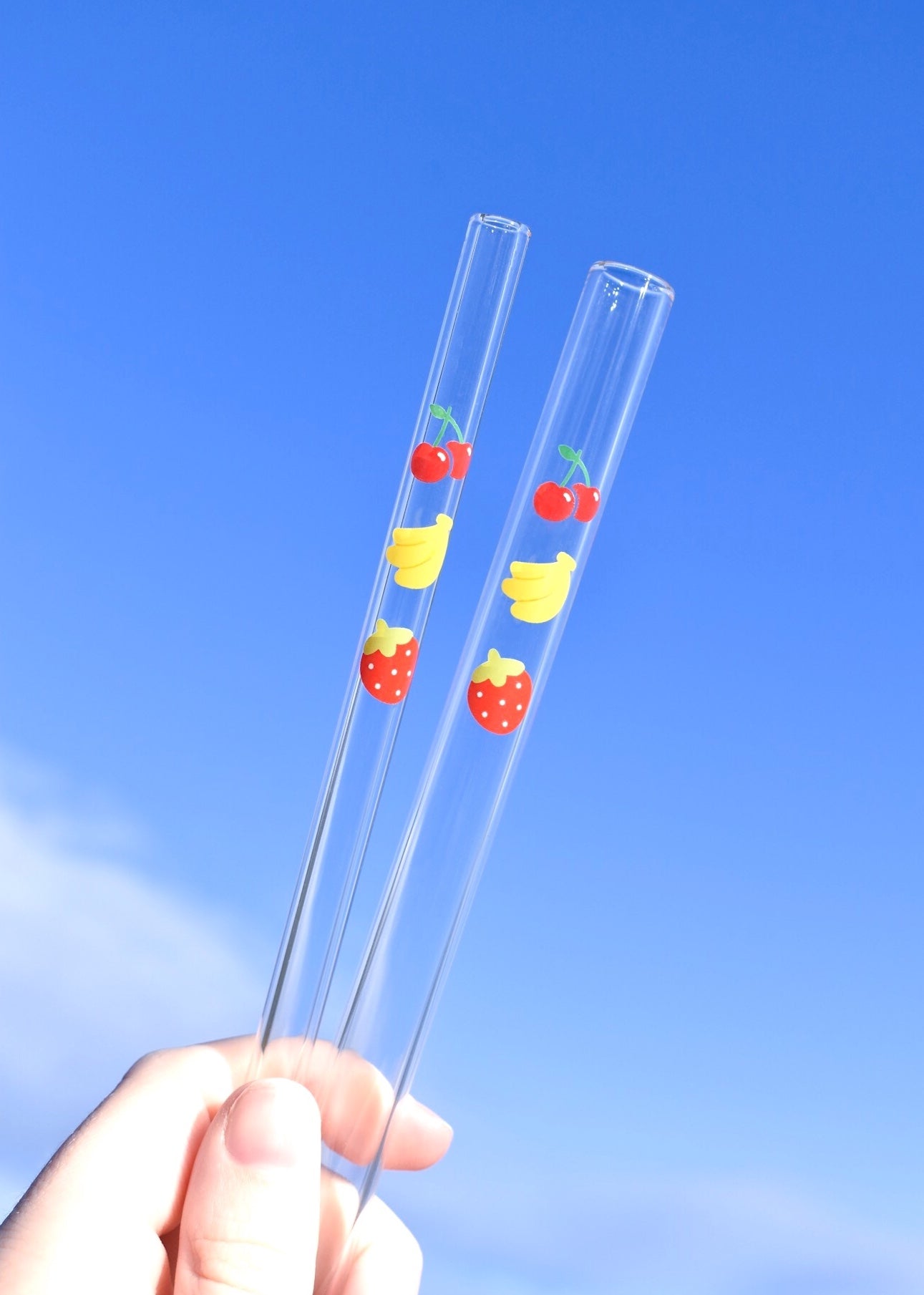 Fruits Glass Straw - Shopzoki