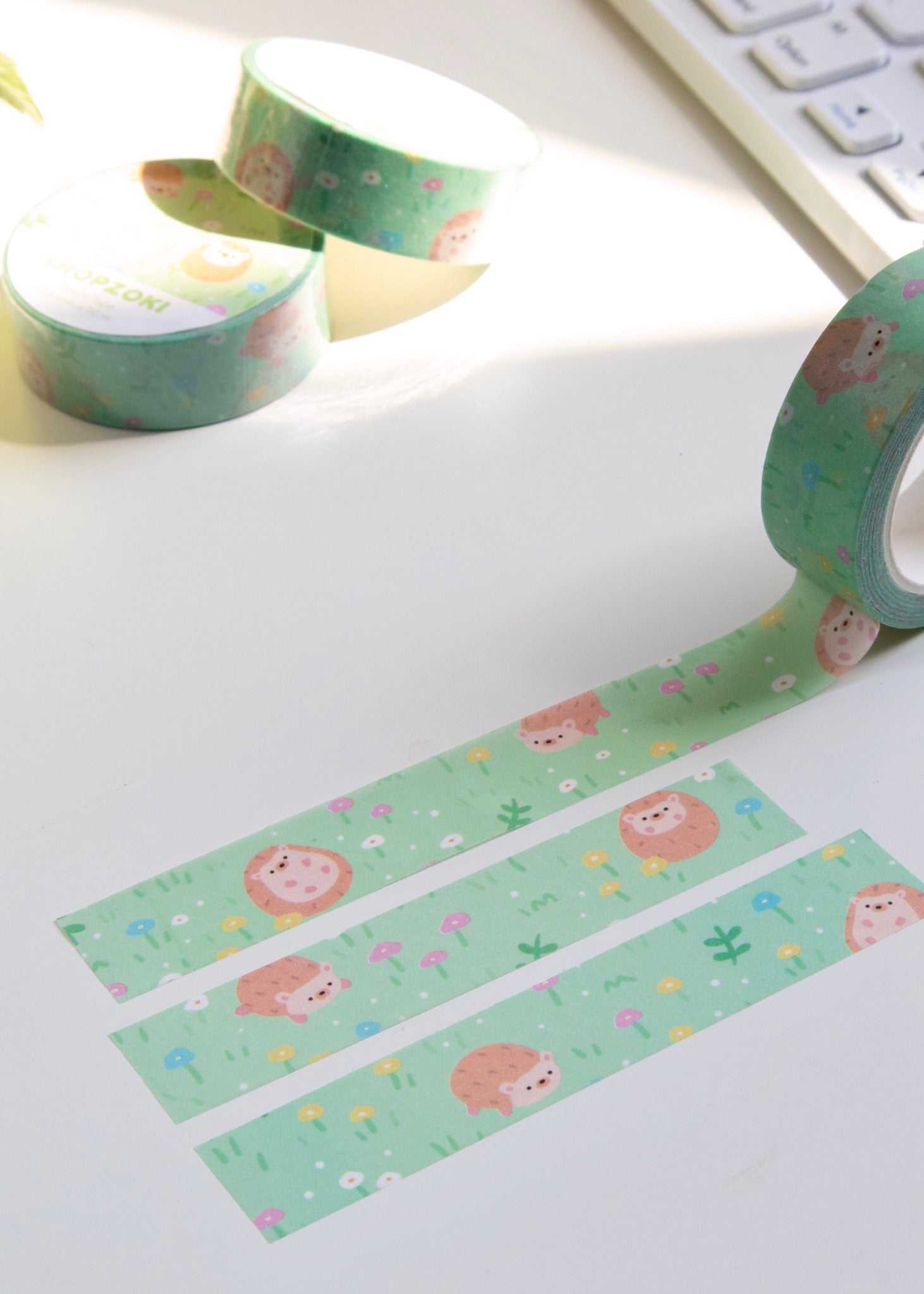 Hedgehog Spring Washi Tape - Shopzoki