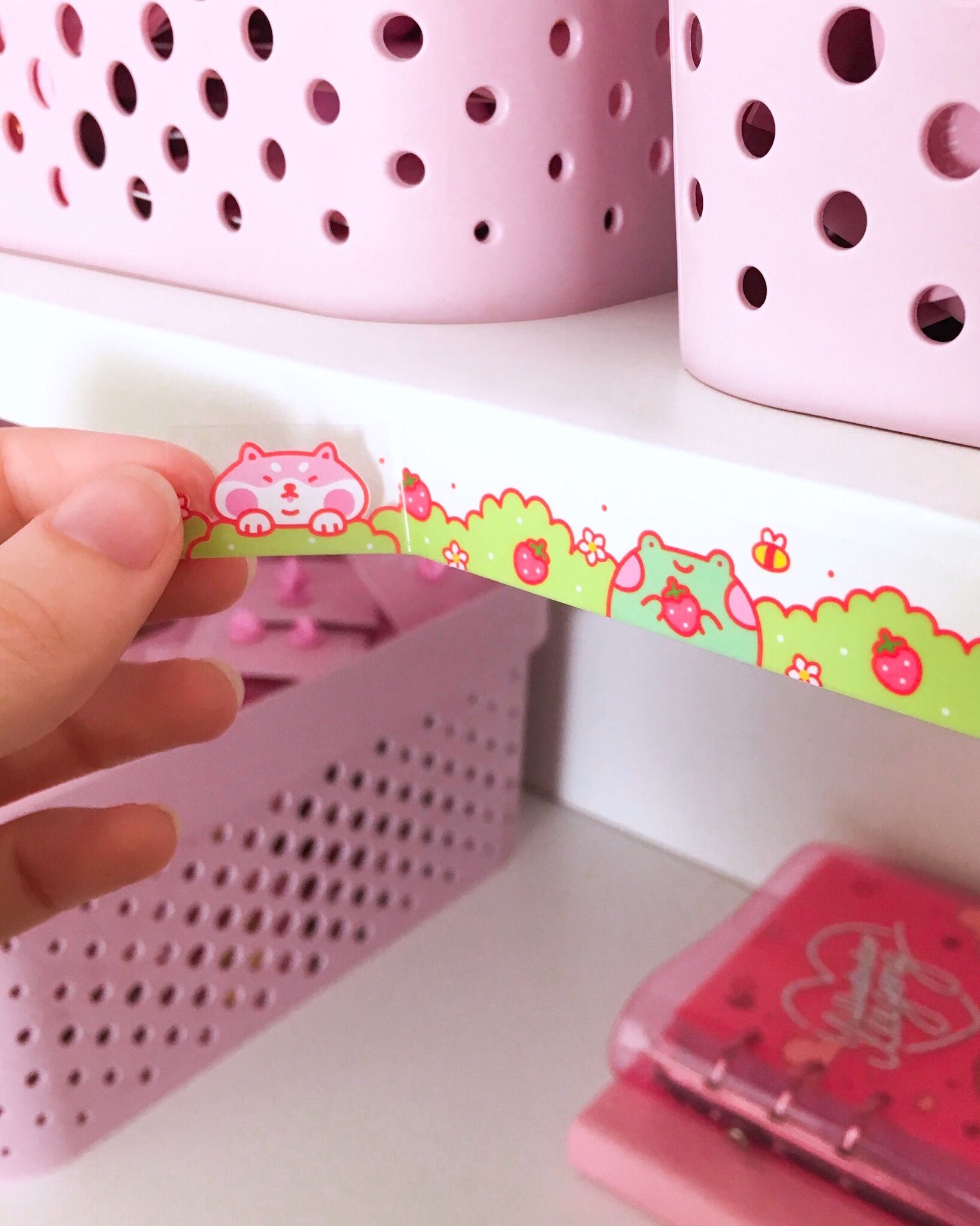 Strawberry Garden Clear Tape - Shopzoki