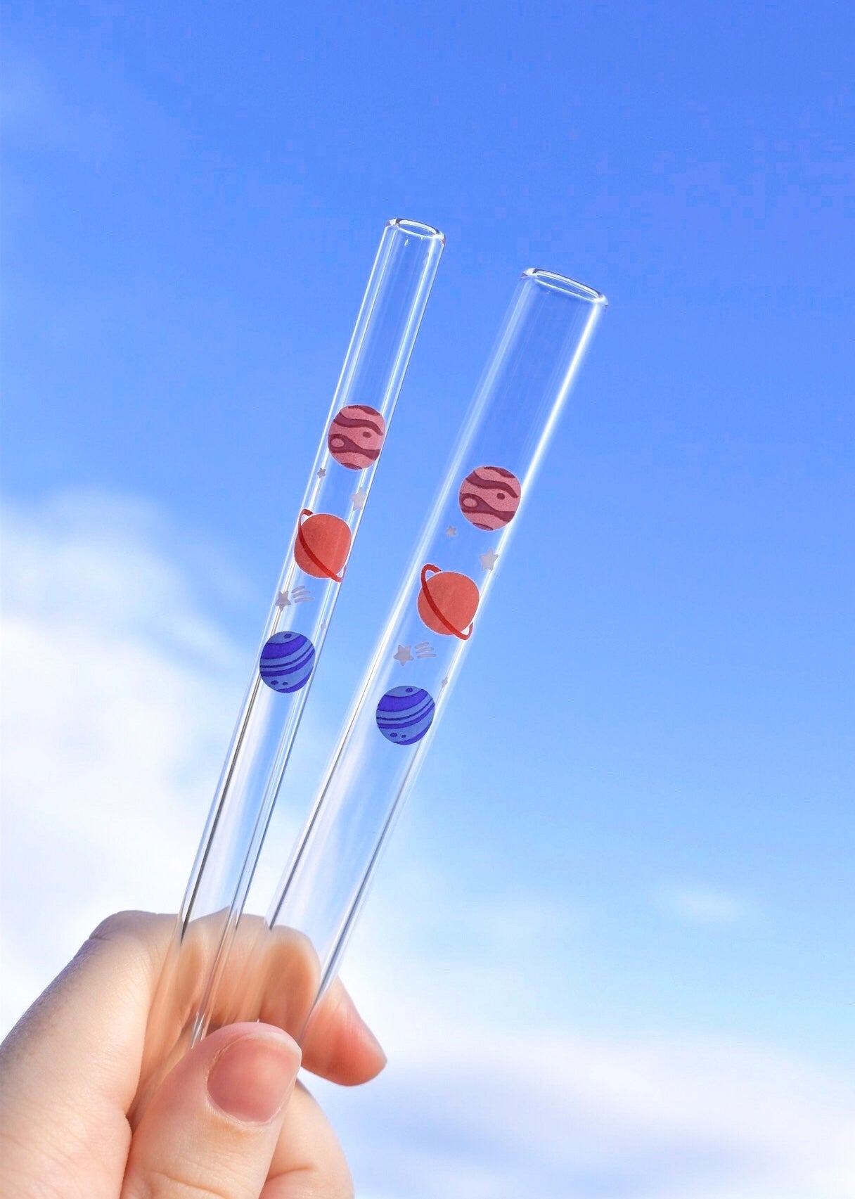 Planets Glass Straw - Shopzoki