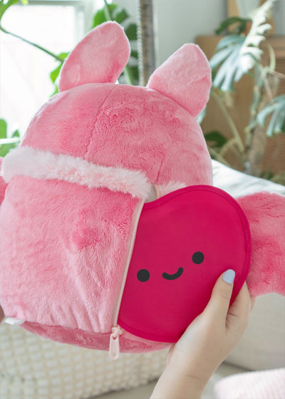 Strawberry Bat Heatable Plush