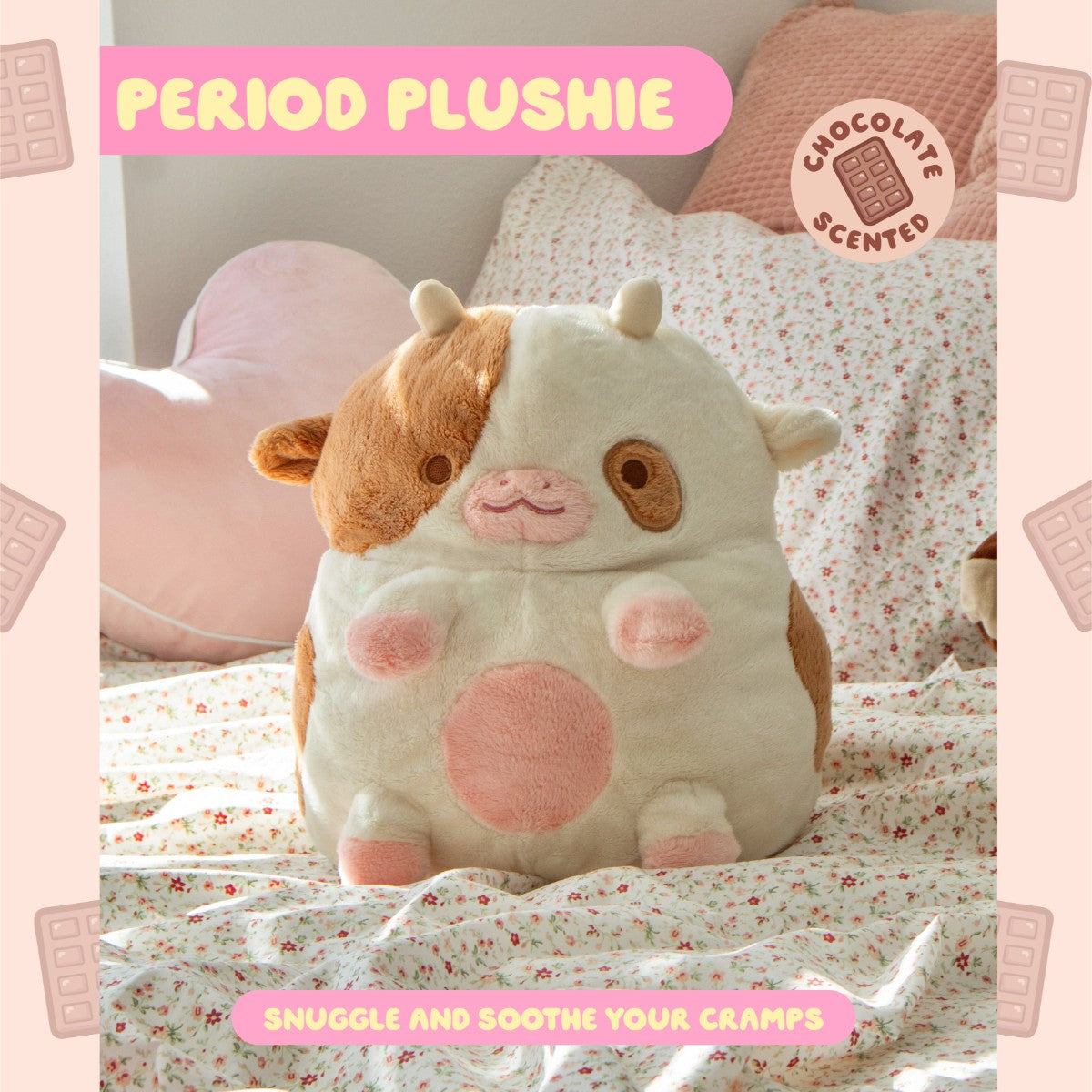 Chocolate Cow Heatable Plush