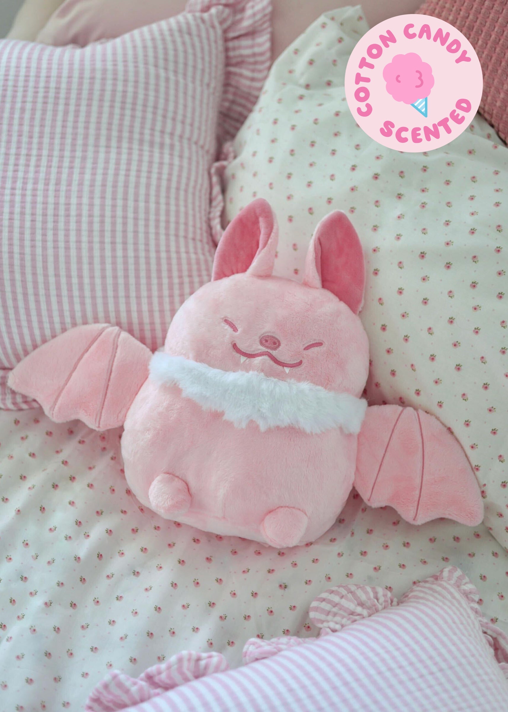 Cotton Candy Bat Heatable Plush