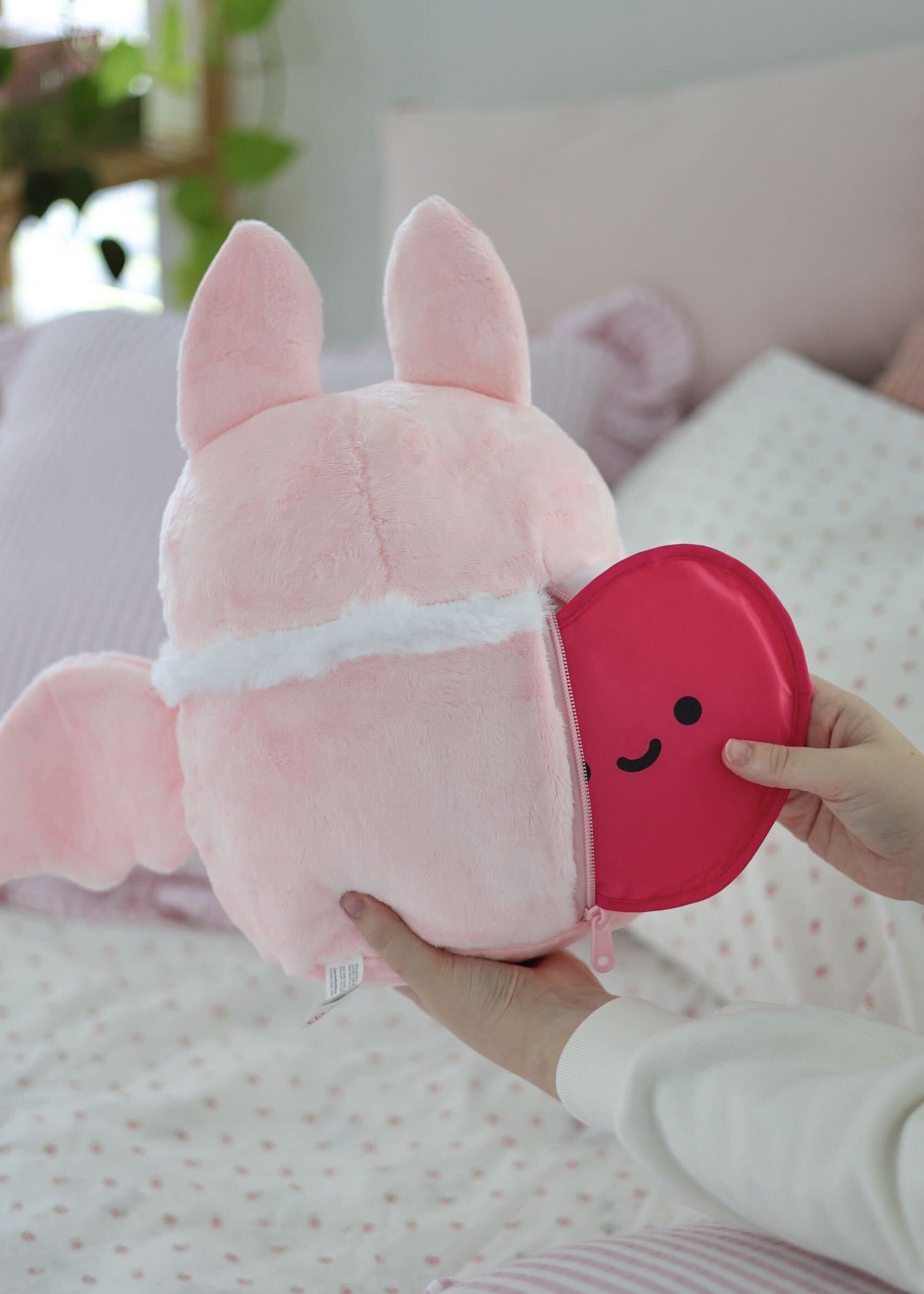 Cotton Candy Bat Heatable Plush