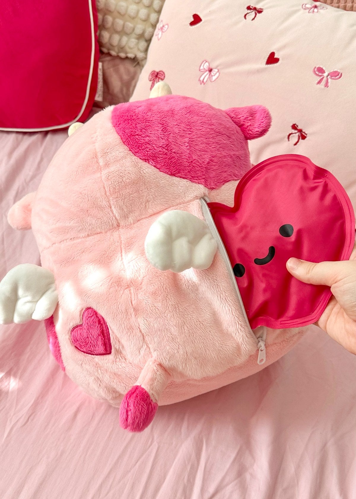 Cupid Cow Heatable Plush