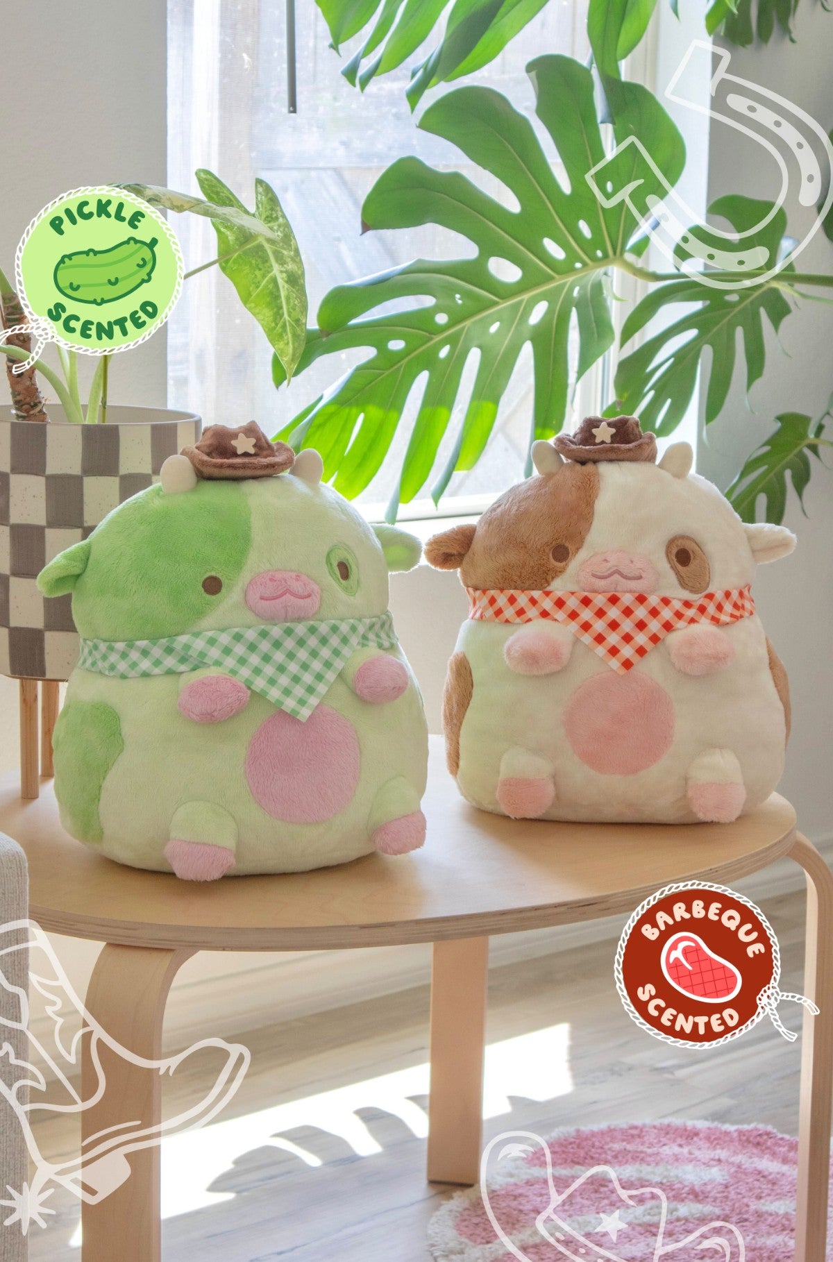 Cowboy Cow Heatable Plush