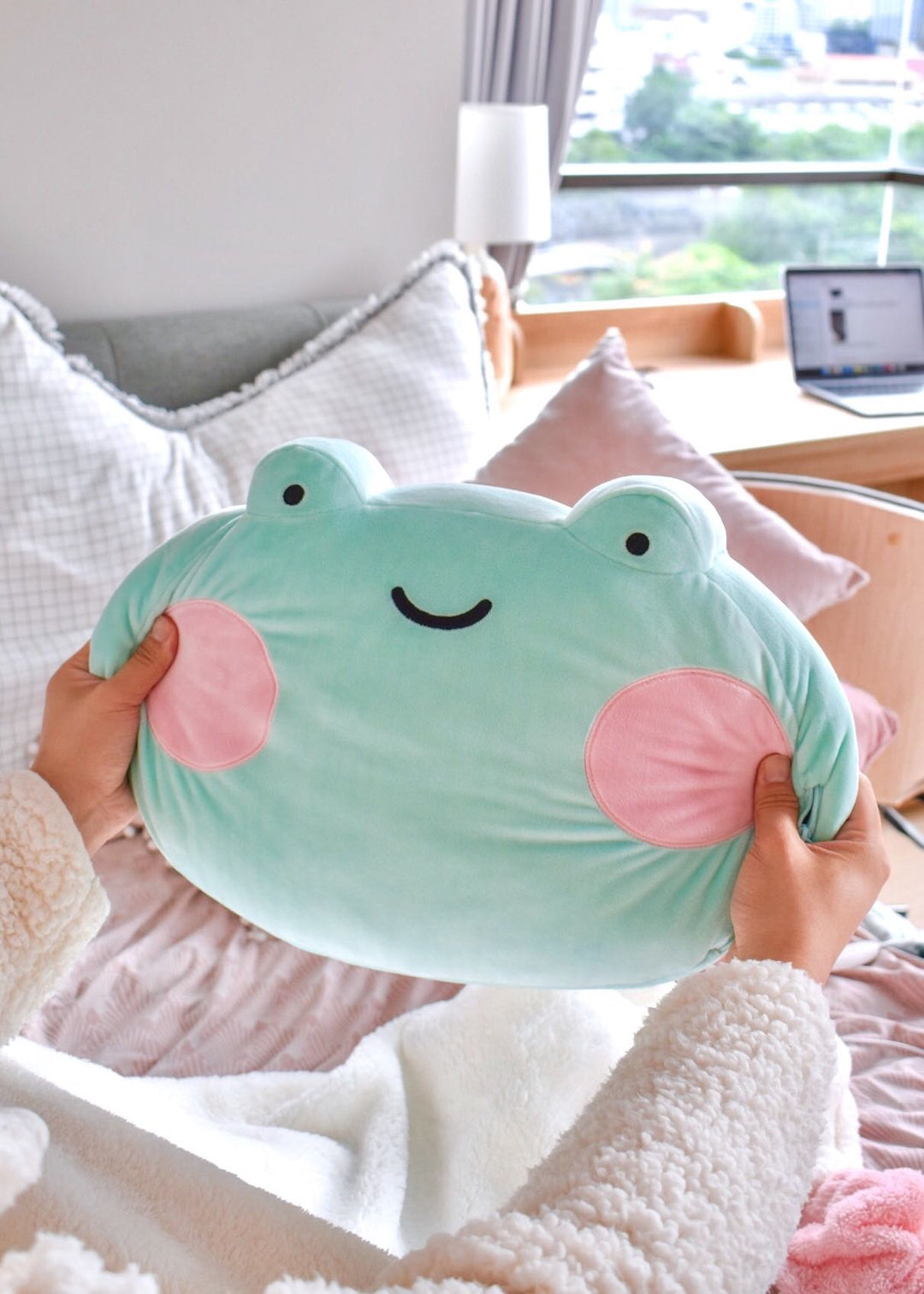 shopzoki Ebbo Frog USB Heated Cushion