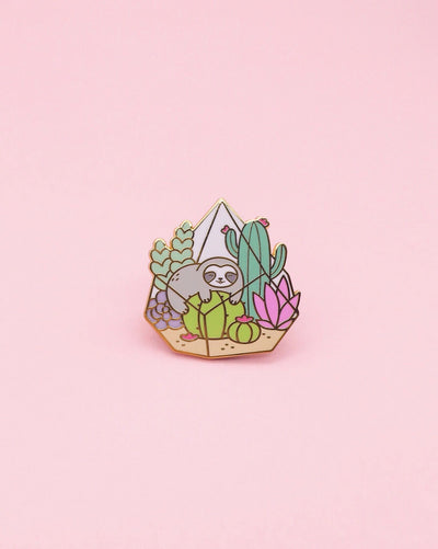 Sloth Terrarium Pin - Shopzoki