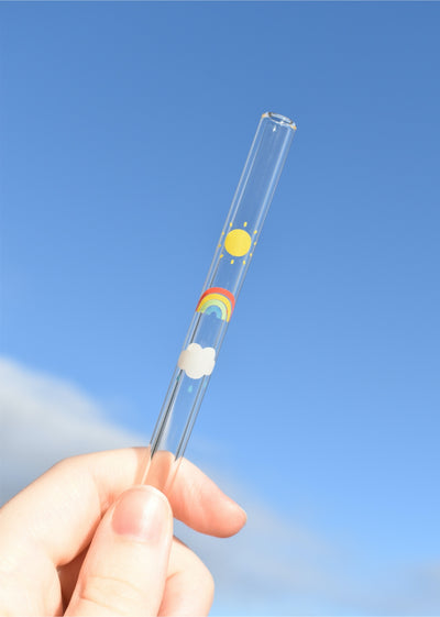 Rainbow Glass Straw - Shopzoki