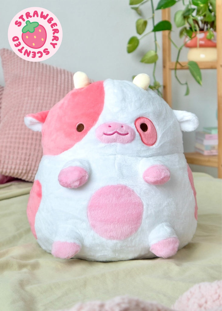 Strawberry Cow Heatable Plush