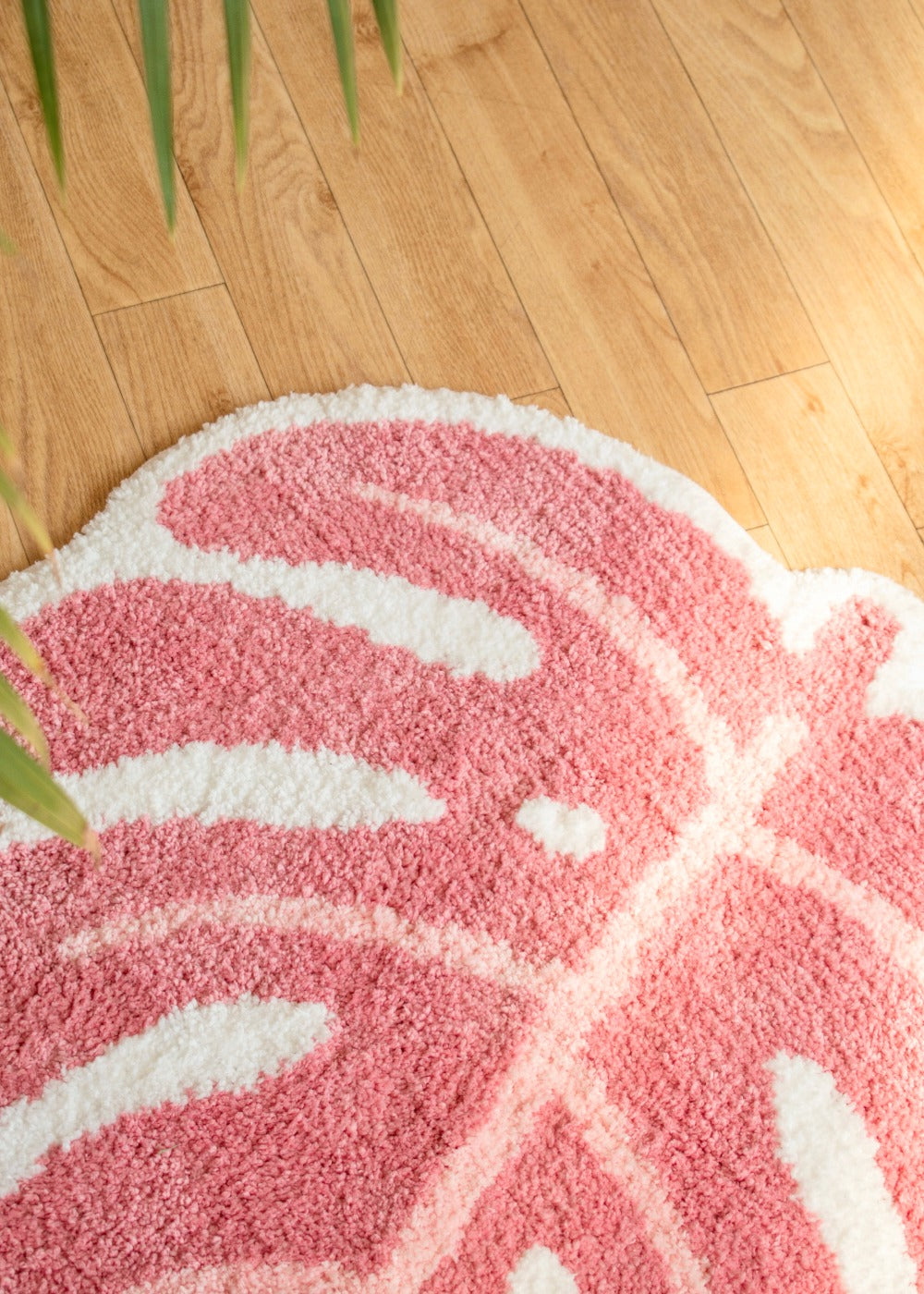 Pink Monstera Rug – Shopzoki